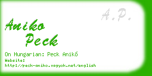 aniko peck business card